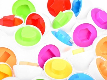 Развивающие яйца для изучения фигур, кубиков Монтессори, изучения цветов.