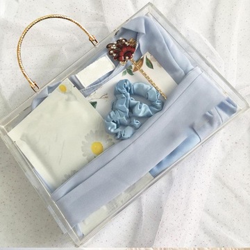 Прозрачная акриловая коробка для цветов. Большая свадебная подарочная коробка.