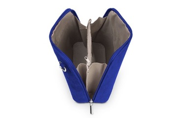 Миниатюрная замшевая сумочка Vera Pelle василькового цвета