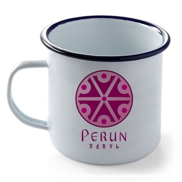 kubek emaliowany wzory - mitologia słowiańska, Perun, Mokosz