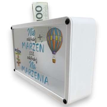 Копилка с графикой, большой контейнер, в подарок, не откладывай мечты