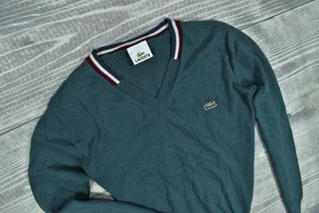 LACOSTE Bawełniany Sweter Męski V-neck / M