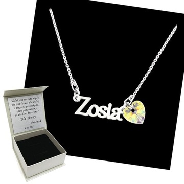 Колье Имя Зося GRAWER Имя Серебро 925