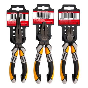 НАБОР КОМБИНИРОВАННЫХ ЩИПЦЕЙ - универсальные удлинённые плоскогубцы CONSORTE