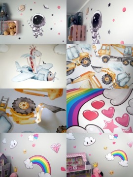 Наклейка на стену БОЛЬШОЙ ЕДИНОРОГ XL 68x57