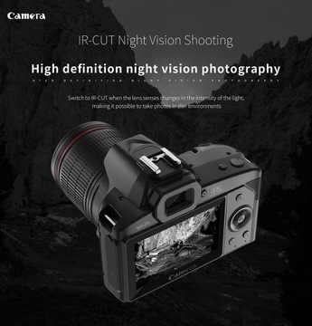 Профессиональная цифровая видеокамера со вспышкой 4K D5 64Mpx Wifi Polska