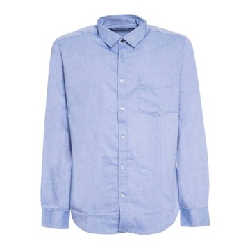 Koszula DIESEL męska casualowa elegancka bawełna niebieska haft r. XL