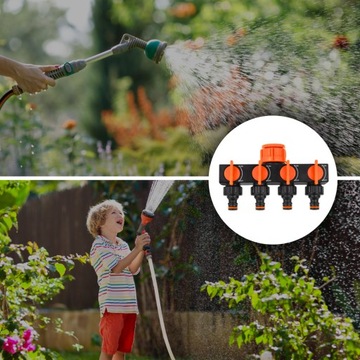 4-ХОДОВОЙ РАСПРЕДЕЛИТЕЛЬ САДОВОЙ ВОДЫ С КЛАПАНАМИ ДЛЯ БЫСТРОГО СОЕДИНЕНИЯ ШЛАНГА 3/4