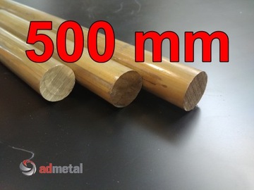 Pręt, wałek mosiężny, mosiądz fi 40 mm L=500mm