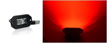 Lampa led przeciwmgielna czerwona zderzak montaż 10W homologacja e9