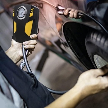 АВТОМОБИЛЬНЫЙ КОМПРЕССОР НАСОС КОМПРЕССОР С МАНОМЕТРОМ 12В