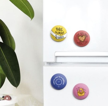 Фотомагнит на холодильник с вашим фото и графикой ø 75мм Онлайн редактор