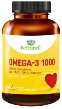 Naturell Omega-3 1000 DHA EPA tran kwasy 120 kapsułek