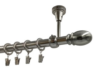 МЕТАЛЛИЧЕСКИЙ ПОТОЛОЧНЫЙ КАРДИНС 19мм СМЕСЬ на выбор КОНЦЫ НИКЕЛЬ 180см оцинкованный