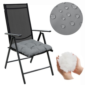 НАБОР 4x ПОДУШКИ 45x45 СМ ВОДОНЕПРОНИЦАЕМЫЙ САДОВЫЙ СТЕГАНЫЙ СТУЛ