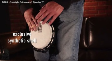 TFCDJ-MI Freestyle Colorsound Djembe 7'' Metaliczny Indigo Toca