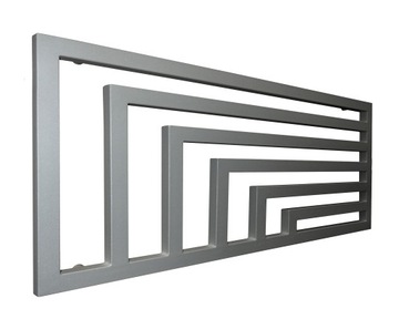 GRZEJNIK DEKORACYJNY OMEGA 520/1200 STALOWY SREBRNY 580W POZIOMY