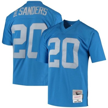 Gorąca koszulka Detroit Lions Sanders Jersey Top Jersey Retro Sport