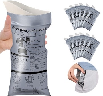 TOALETA TURYSTYCZNA AWARYJNY WOREK NA MOCZ 700ML X 12 SZT. JEDNORAZOWY