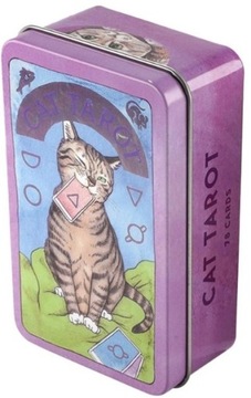 Karty tarota CAT TAROT Metalowy BOX