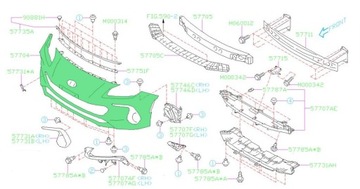 NÁRAZNÍK PŘEDNÍ SUBARU BRZ ORIGINÁLNÍ USA 2022-