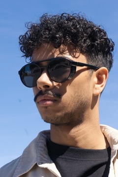 МУЖСКИЕ КРУГЛЫЕ СОЛНЦЕЗАЩИТНЫЕ ОЧКИ СО ВСТРОЕННЫМИ БОКОВЫМИ КРЫШКАМИ UV400