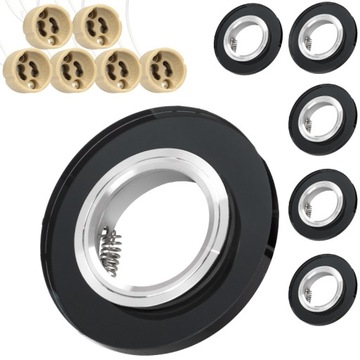 6x HALOGEN RAMKA DO ŻARÓWEK OPRAWKA DO ŁAZIENKI