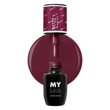 MYLAQ Różowy Lakier Hybrydowy MY WARM WINE 5 ml