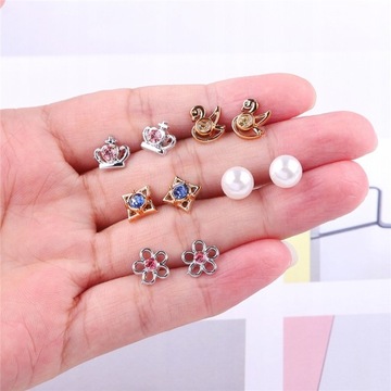 18/36/100 пар женщин Звезда Луна маленький пластик