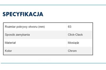ОТЛИЧНАЯ пробка CLICK-CLACK ДЛЯ РАКОВИНЫ/БИДЕ ХРОМ