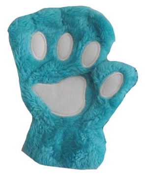 COSPLAY FURRY KOCIE ŁAPKI RĘKAWICZKI MITENKI BEZ PALCÓW MIŚ FUTRZAK