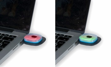 ШЛЯПА с 2 светодиодами, спереди белый, сзади красный USB