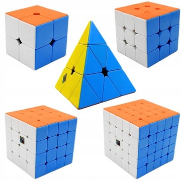 ZESTAW Kostka 2x2 3x3 4x4 5x5 Piramida MoYu ORYGINALNE GRATIS