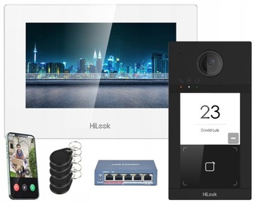 WIDEODOMOFON Domofon IP-VIS-PRO PoE Czytnik HiLook Furtka Brama