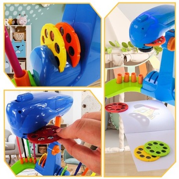 Проектор для обучения рисованию со слайдами, регулируемый, с подсветкой