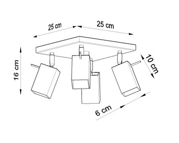 ПОТОЛОЧНЫЙ СВЕТИЛЬНИК MERIDA 4 БЕЛЫЙ ПОТОЛОЧНЫЙ СВЕТИЛЬНИК SOLLUX 08