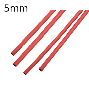 koszulki RURKI TERMOKURCZLIWE 5mm 1m 10szt