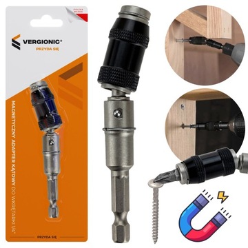 МАГНИТНЫЙ УГЛОВОЙ ПЕРЕХОДНИК ОТВЕРТКА НАСАДКА ШЕСТИГРАННАЯ РУКОЯТКА 1/4''