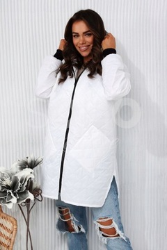 КУРТКА ЖЕНСКАЯ СТЕГАНАЯ С КАПЮШОНОМ ДЛИННАЯ ВЕСНА-ОСЕНЬ COL 48 4XL 2469