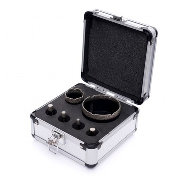 ZESTAW OTWORNIC DIAMENTOWYCH DO GRESU PŁYTEK 6-68MM WIERTŁA DIAMENTOWE