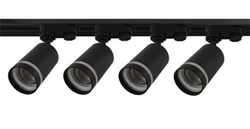 Zestaw szynoprzewód 3F szyna 2m + 4 lamy GU10 LED