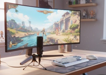 НОВЫЙ USB-МИКРОФОН BEE ДЛЯ КОМПЬЮТЕРНОГО ЕМКОСТНОГО ИГРОВОГО СТОЛБА + ПОДСТАВКА