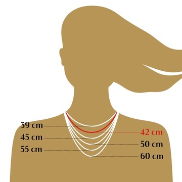 Łańcuszek złoty LISI OGON 42cm 585