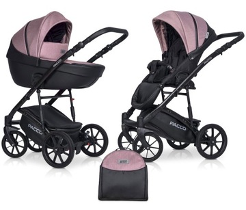 Wózek 2w1 PACCO Riko Basic ALUMINIOWY STELAŻ 22 kg + TORBA FOLIA MOSKITIERA