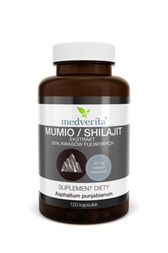 Medverita Mumio/Shilajit 20% kwasów fulwowych 120 kapsułek