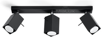 Plafon MATEO 3 Czarny Lampa na Sufit Regulacja LED