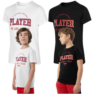2X KOSZULKA SPORTOWA CHŁOPIĘCA 4F BAWEŁNIANY T-SHIRT DZIECIĘCY