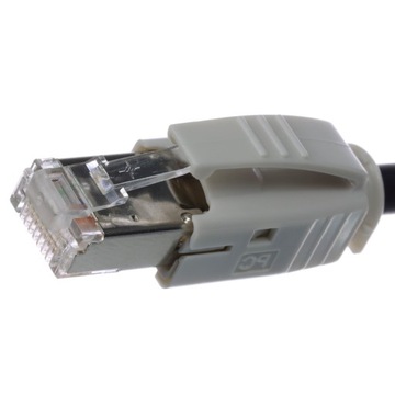 Wtyk z osłonką RJ45 6 6A FTP szary Telegartner