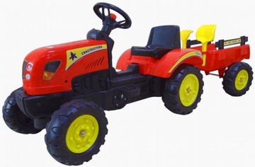 ПЕДАЛЬНЫЙ ТРАКТОР С ПРИЦЕПОМ И КОВШОМ 165 СМ АКСЕССУАРЫ ДЛЯ ЭКСКАВАТОРА ТРАКТОРЕК