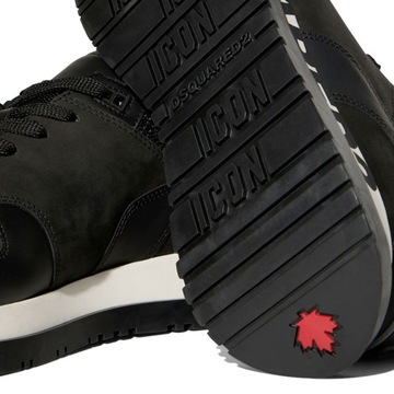 DSQUARED2 Czarne sneakersy z logo na podeszwie 41